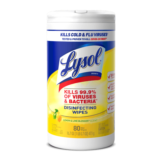 LYSOL® Disinfecting Wipes - Lemon & Lime Blossom® 80 ct.