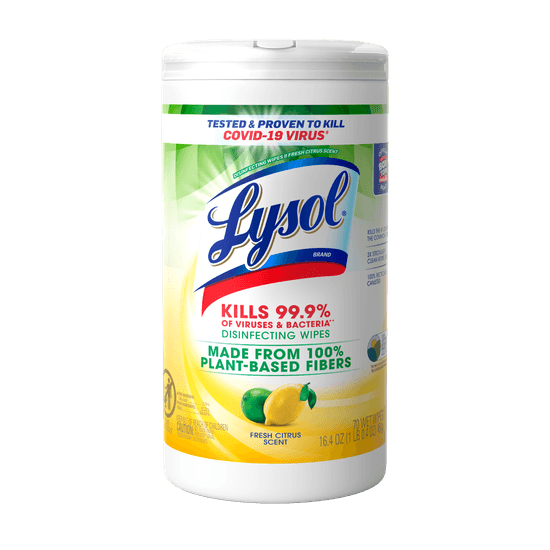 LYSOL® Biodegradable Disinfecting Wipes - Fresh Citrus 70 ct.