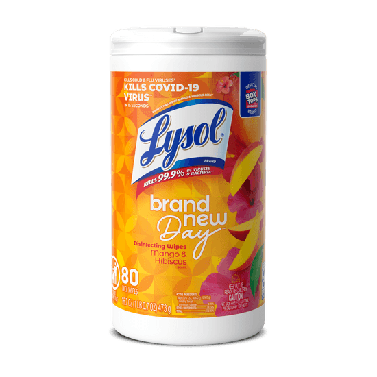 LYSOL® Disinfecting Wipes - Brand New Day™ Mango & Hibiscus 80 ct.