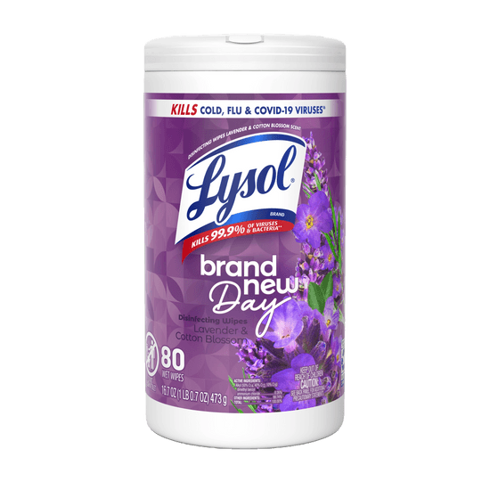 LYSOL® Disinfecting Wipes - Brand New Day™ Lavender & Cotton Blossom 80 ct.