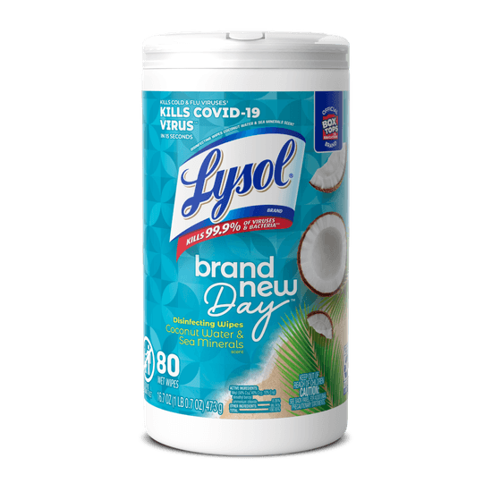 LYSOL® Disinfecting Wipes - Brand New Day™ Coconut & Sea Minerals 80 ct.