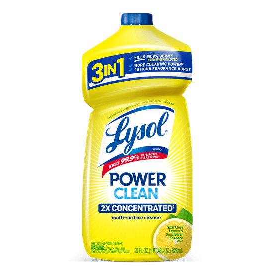 LYSOL® Multi-Surface Cleaner 2X Concentrated - Pourable Sparkling Lemon & Sunflower Essence 28 oz.