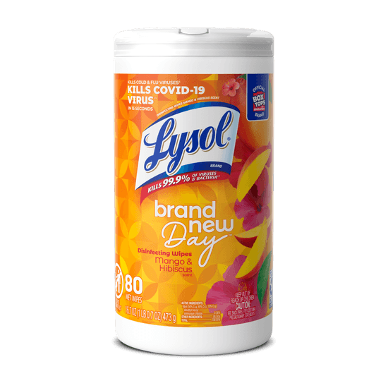 LYSOL® Disinfecting Wipes - Brand New Day™ Mango & Hibiscus 80 ct.